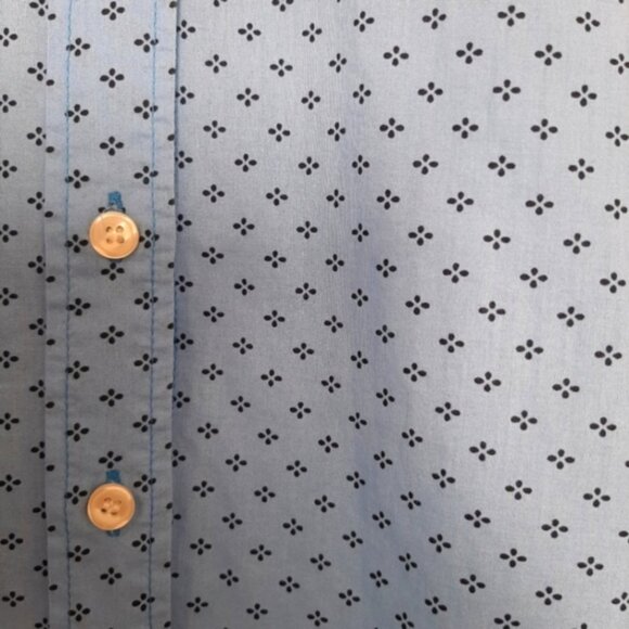 J.CREW 100% Cotton Blue Patterned Button-Up Shirt Classic Sz XS - Picture 6 of 7